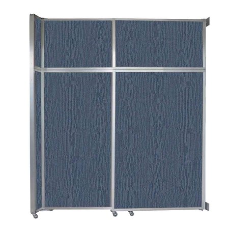 VERSARE Operable Wall Sliding Room Divider 6'10" x 8'5-1/4" Ocean Fabric 1072215